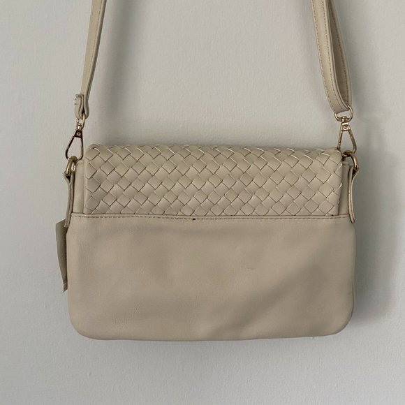 NWT Beige Cream Braid Crossbody Bag - Picture 6 of 6